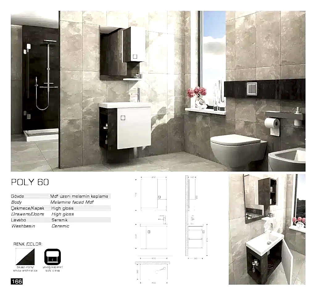 classic poly banyo mobilyası
