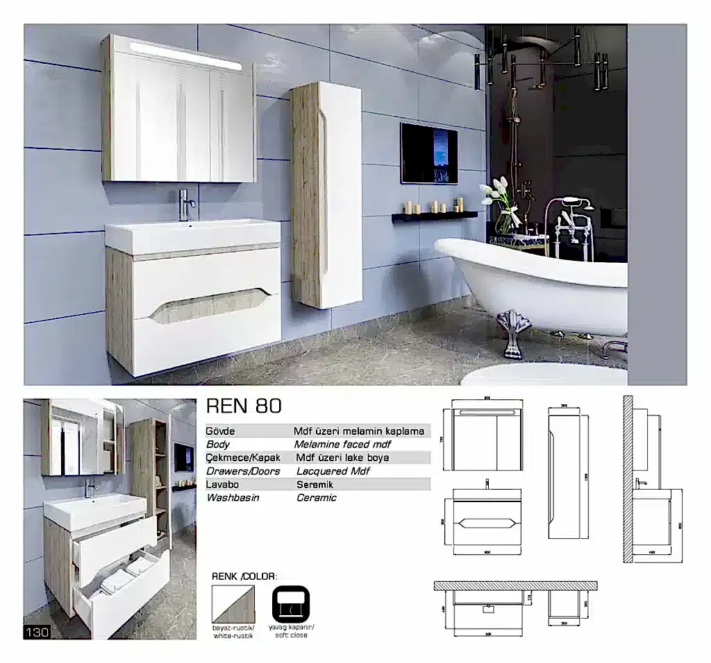 lux ren banyo mobilyasi