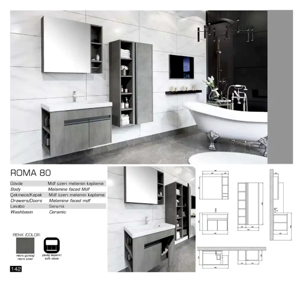 lux roma banyo mobilyasi