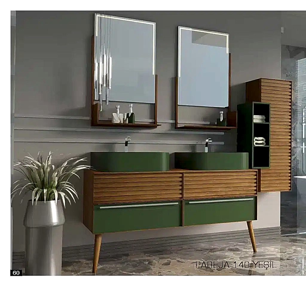 premium pareja yesil banyo
