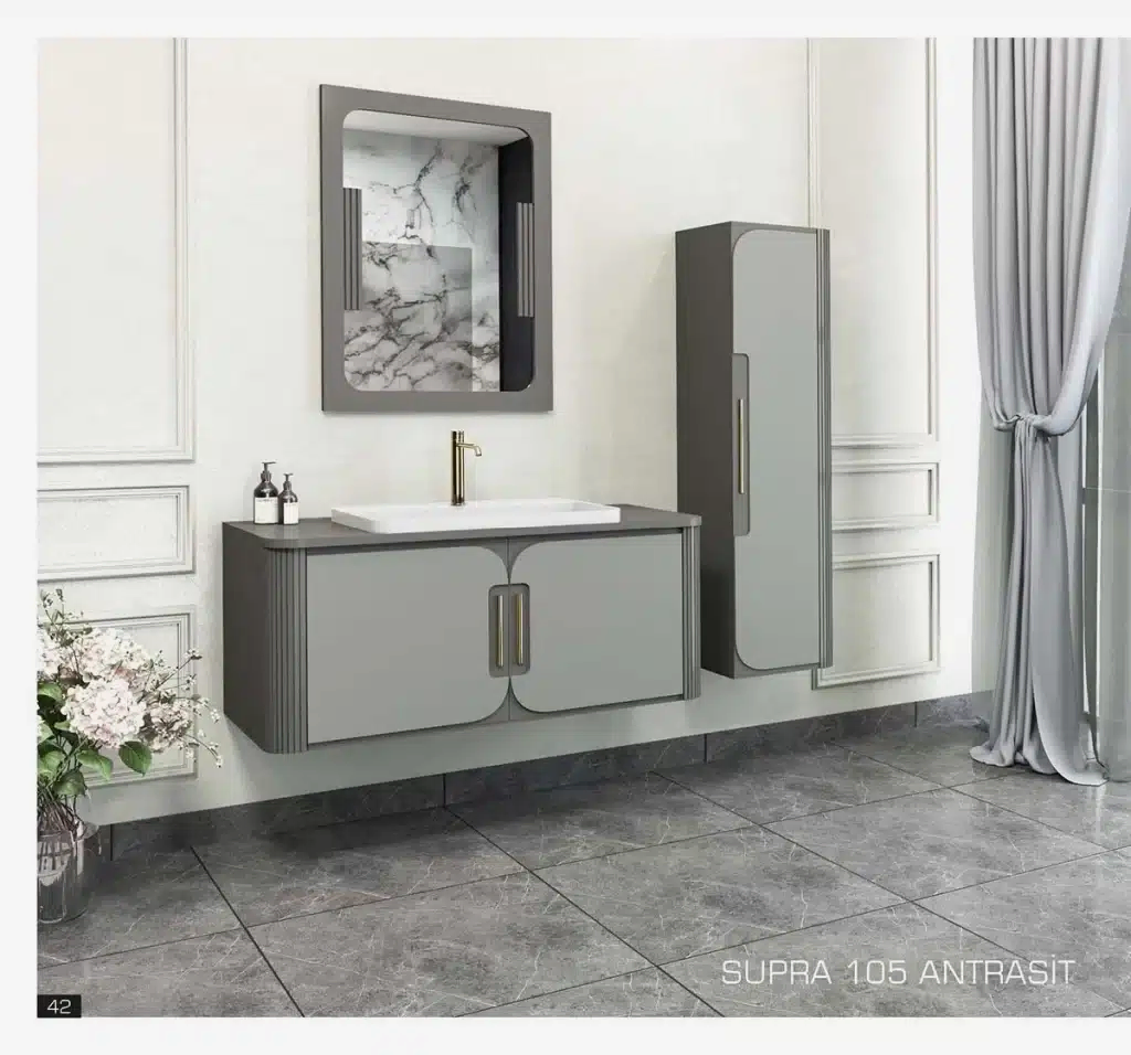 premium supra banyo mobilyası antrasit